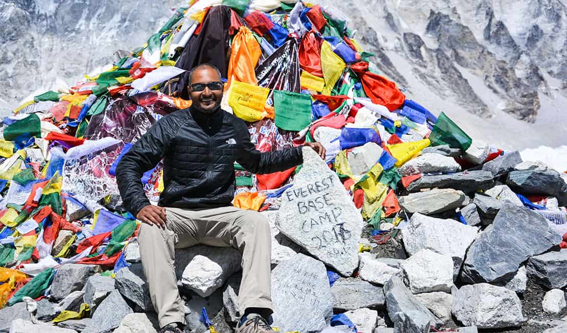 thirumal motati at everest base camp