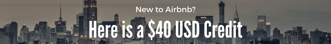 $40 USD airbnb credit for first time users