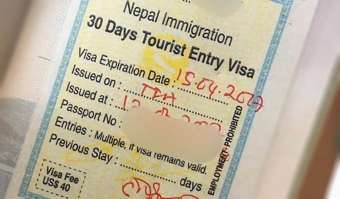 nepal visa requirements