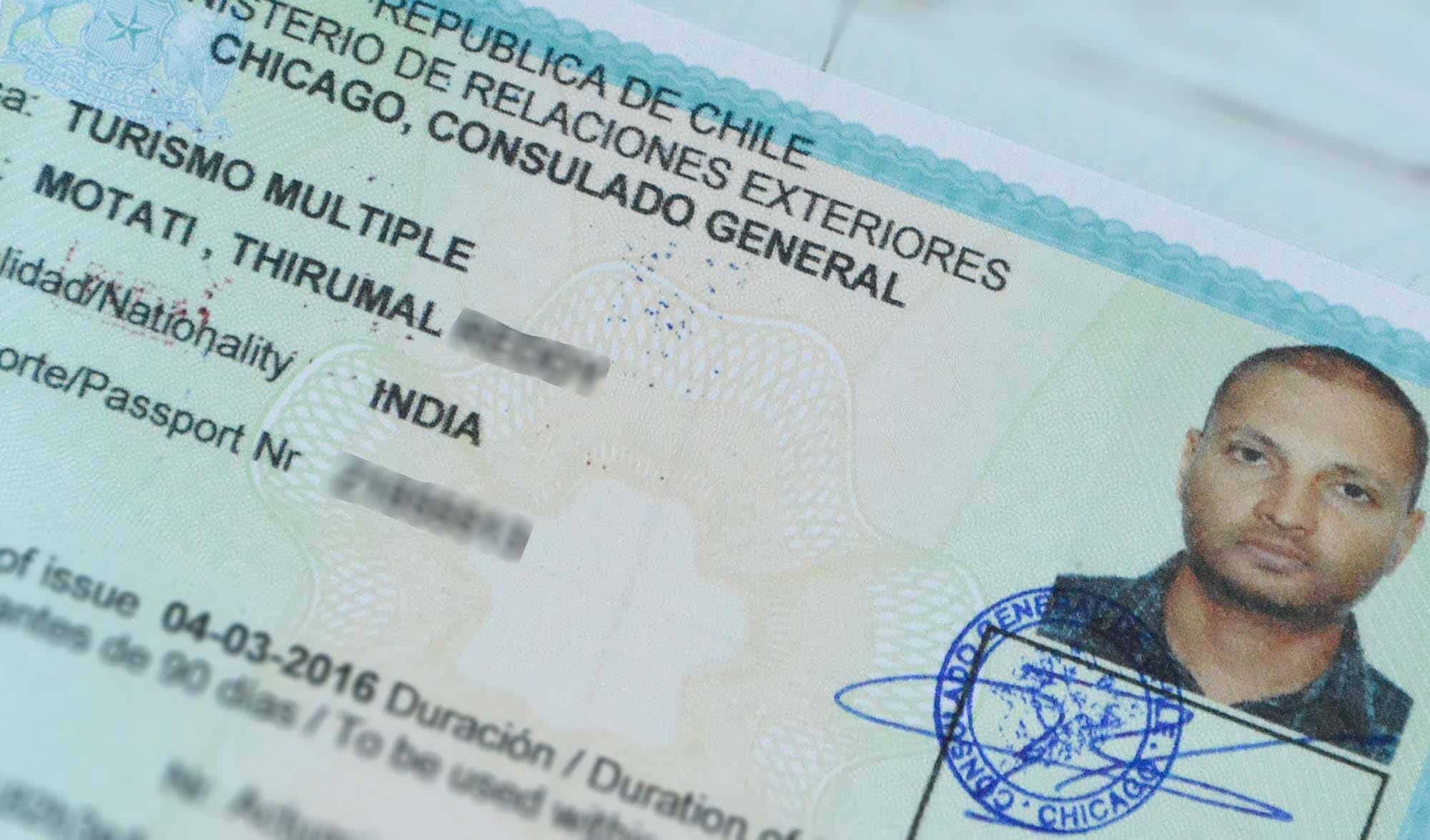 Chile Tourist Visa Image