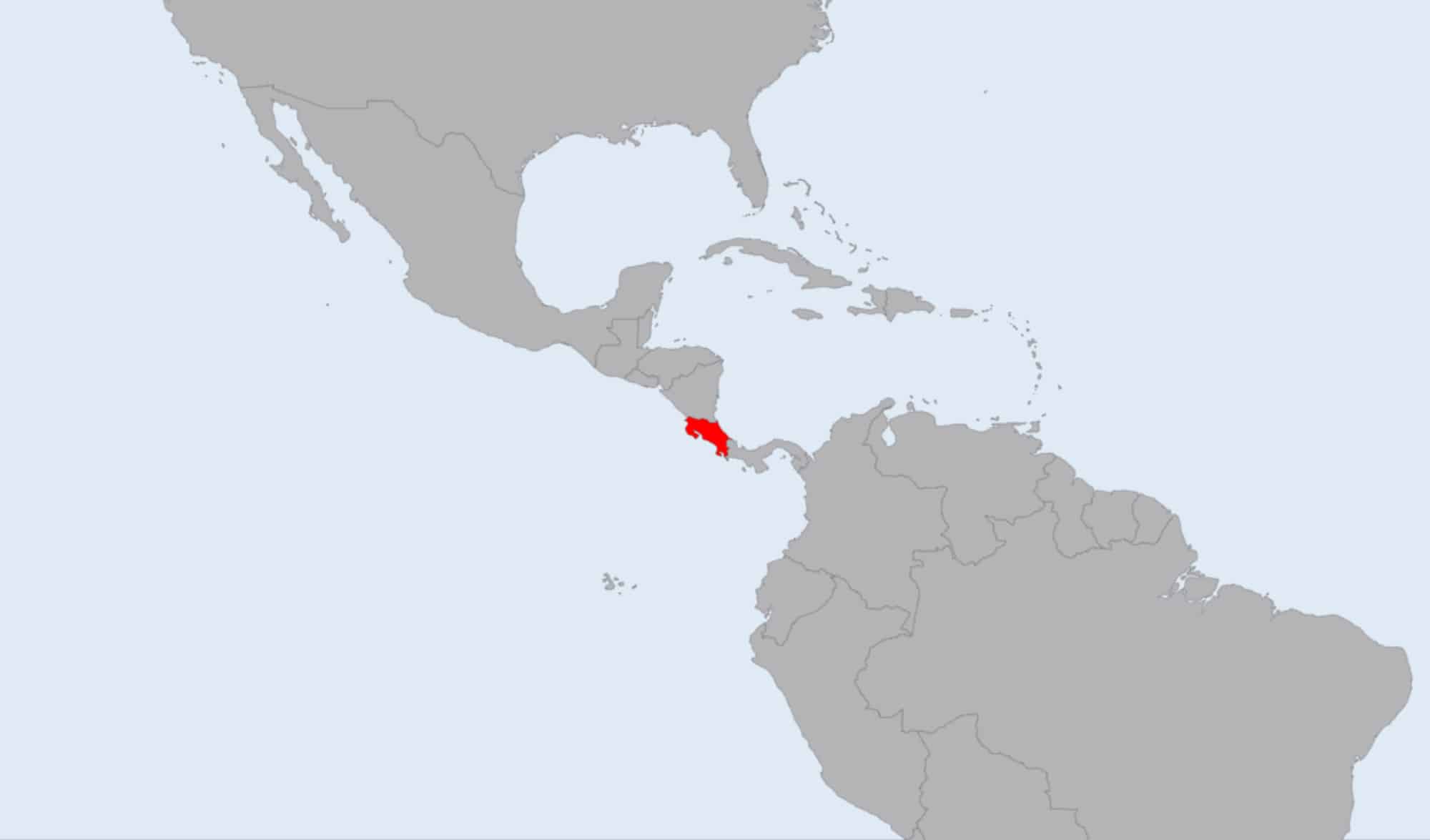 Costa Rica Tourist Visa Requirements - Map