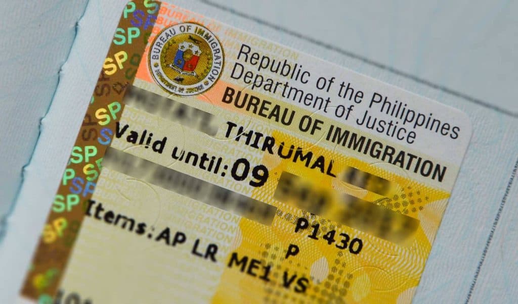 Philippines Tourist Visa Extension Image