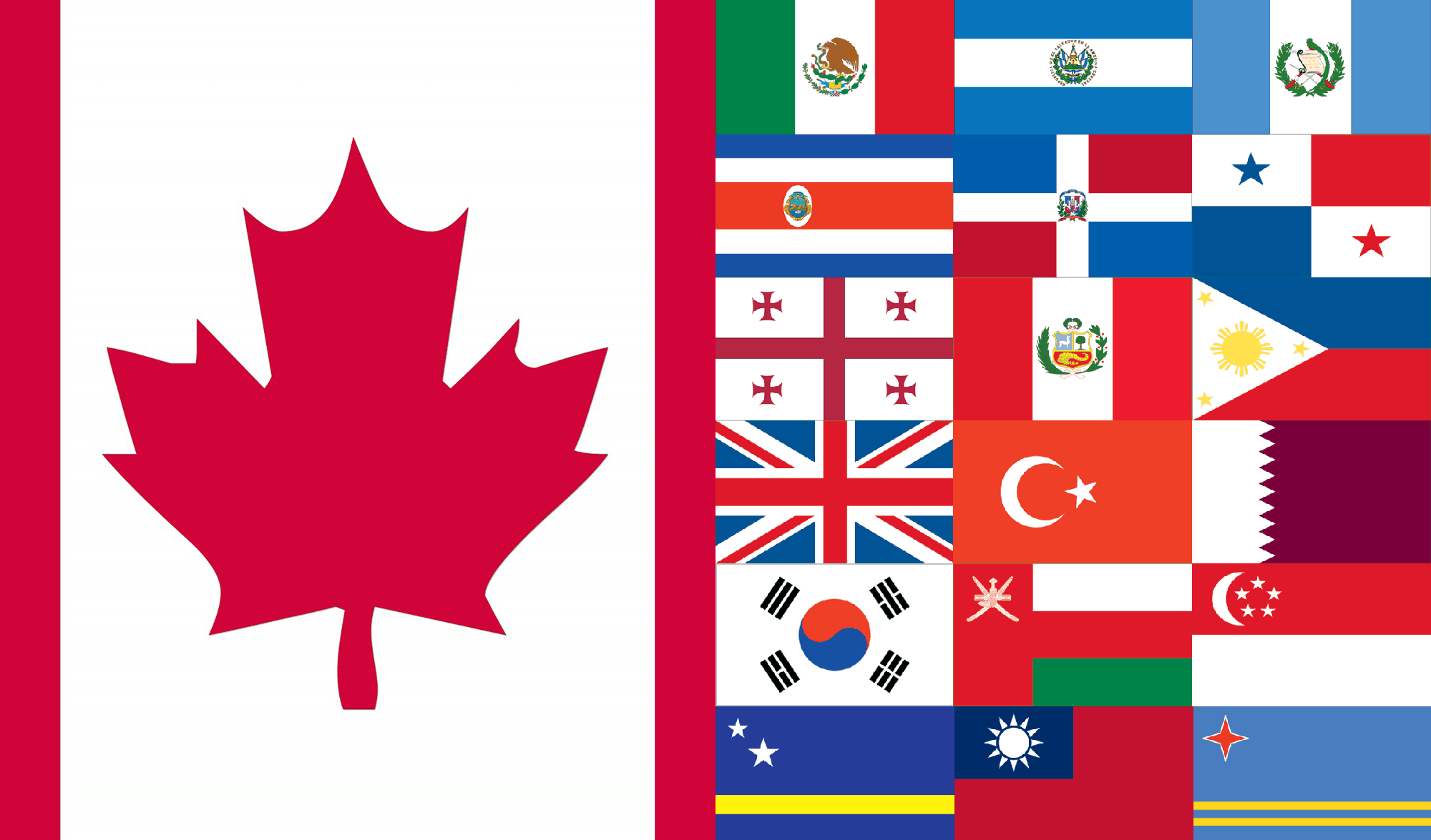 Travel Countries VISA-FREE with Canada Visa