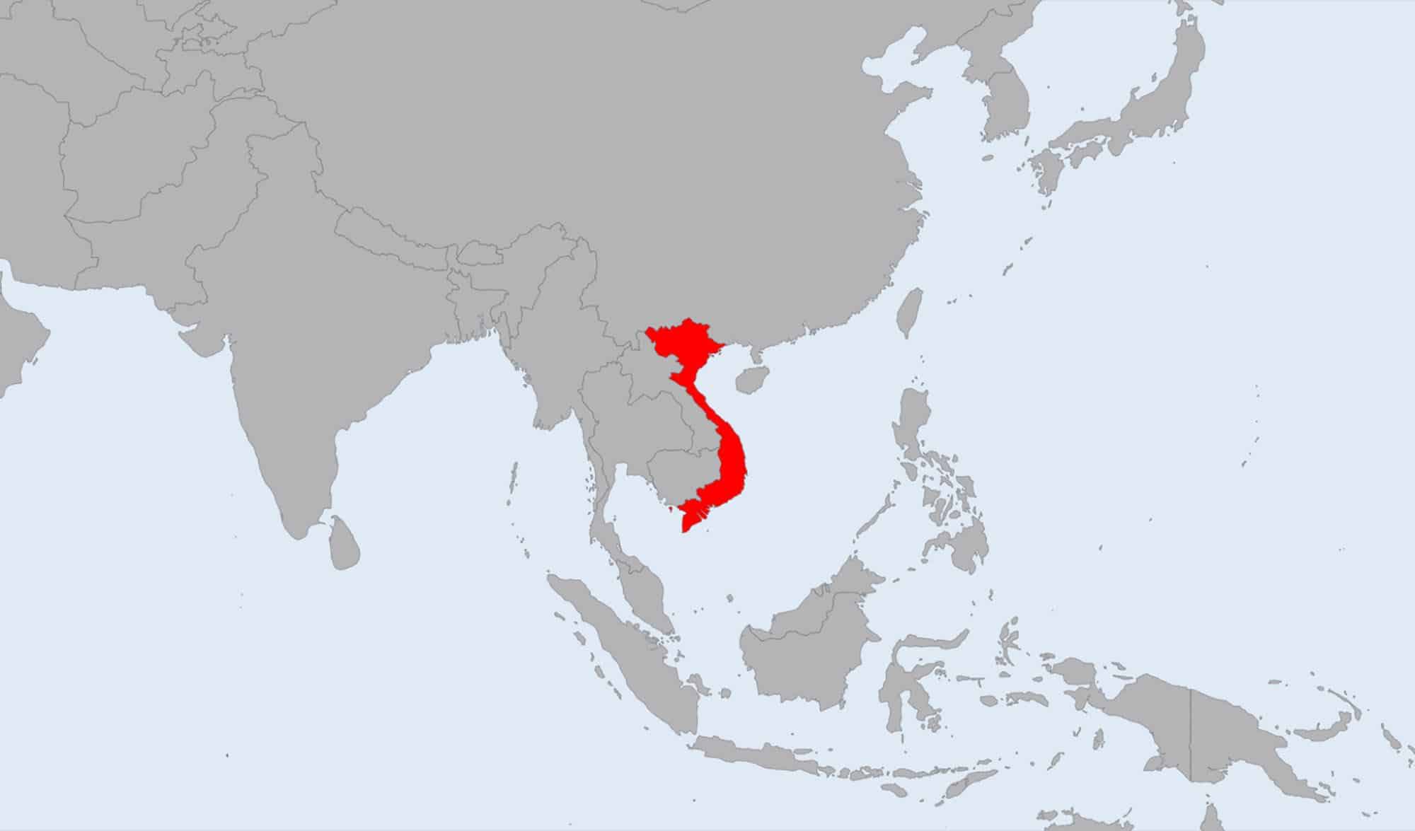 Vietnam Tourist Visa Requirements - Map