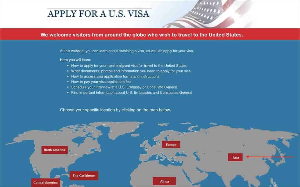 Schedule US Visa Appointment in Asia