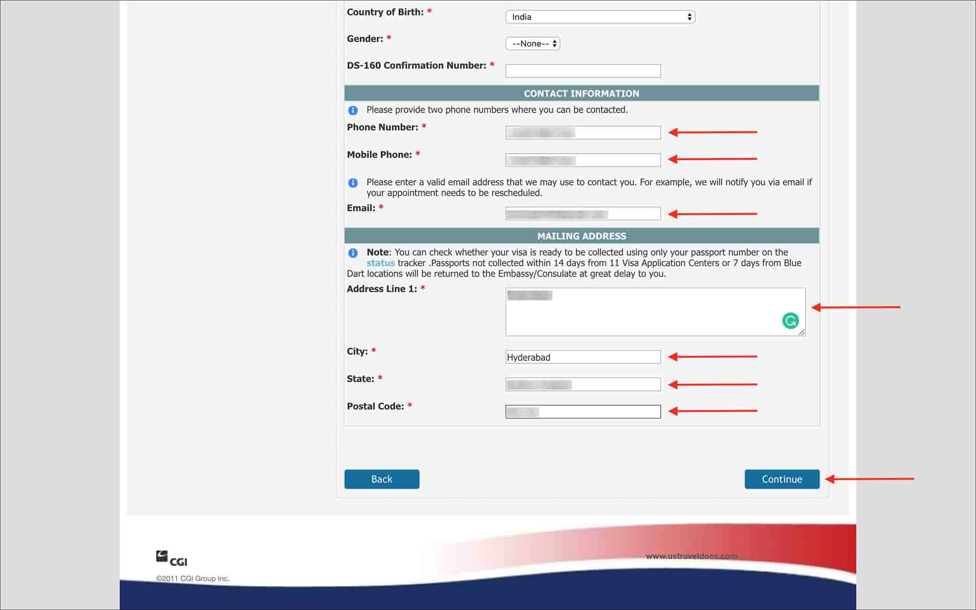 Schedule US Visa Appointment in Asia - Personal Data