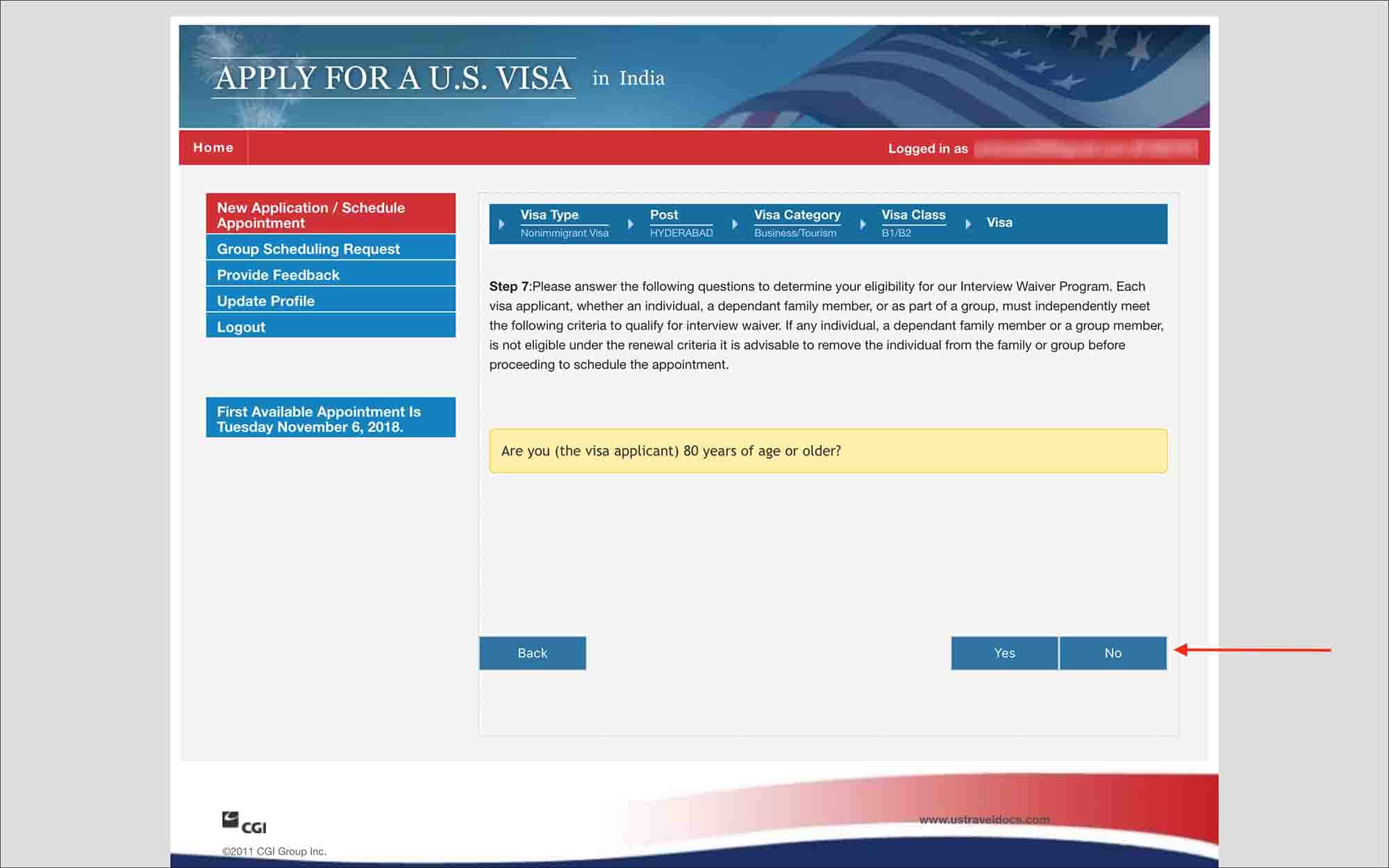 Schedule US Visa Appointment in Asia - Age