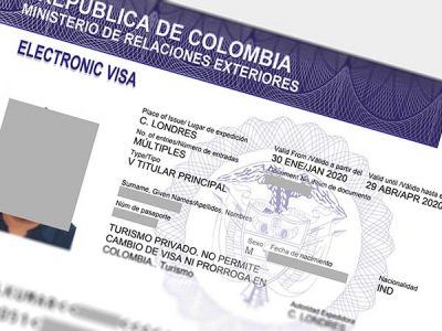 Colombia tourist visa image