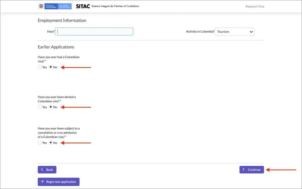 Visa Page - Part 2