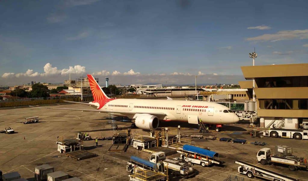 Air India repatriation flight in NAIA airport Manila