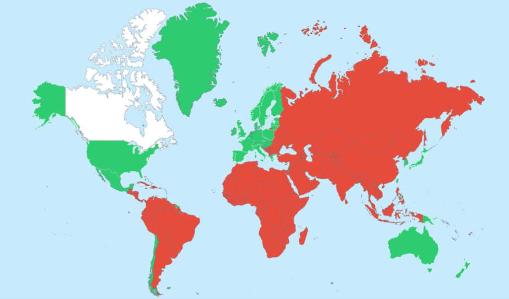 Canada tourist visa requirements by nationality