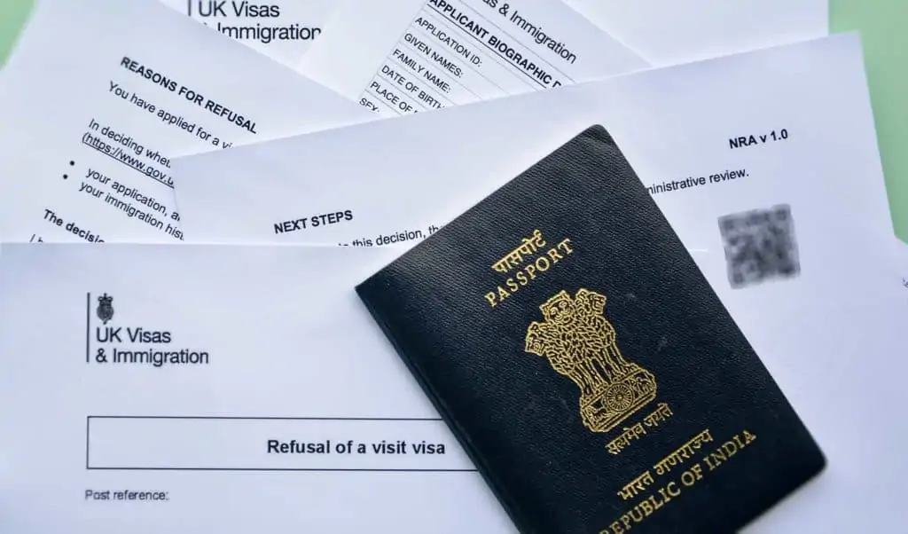 UK visa refusal letters