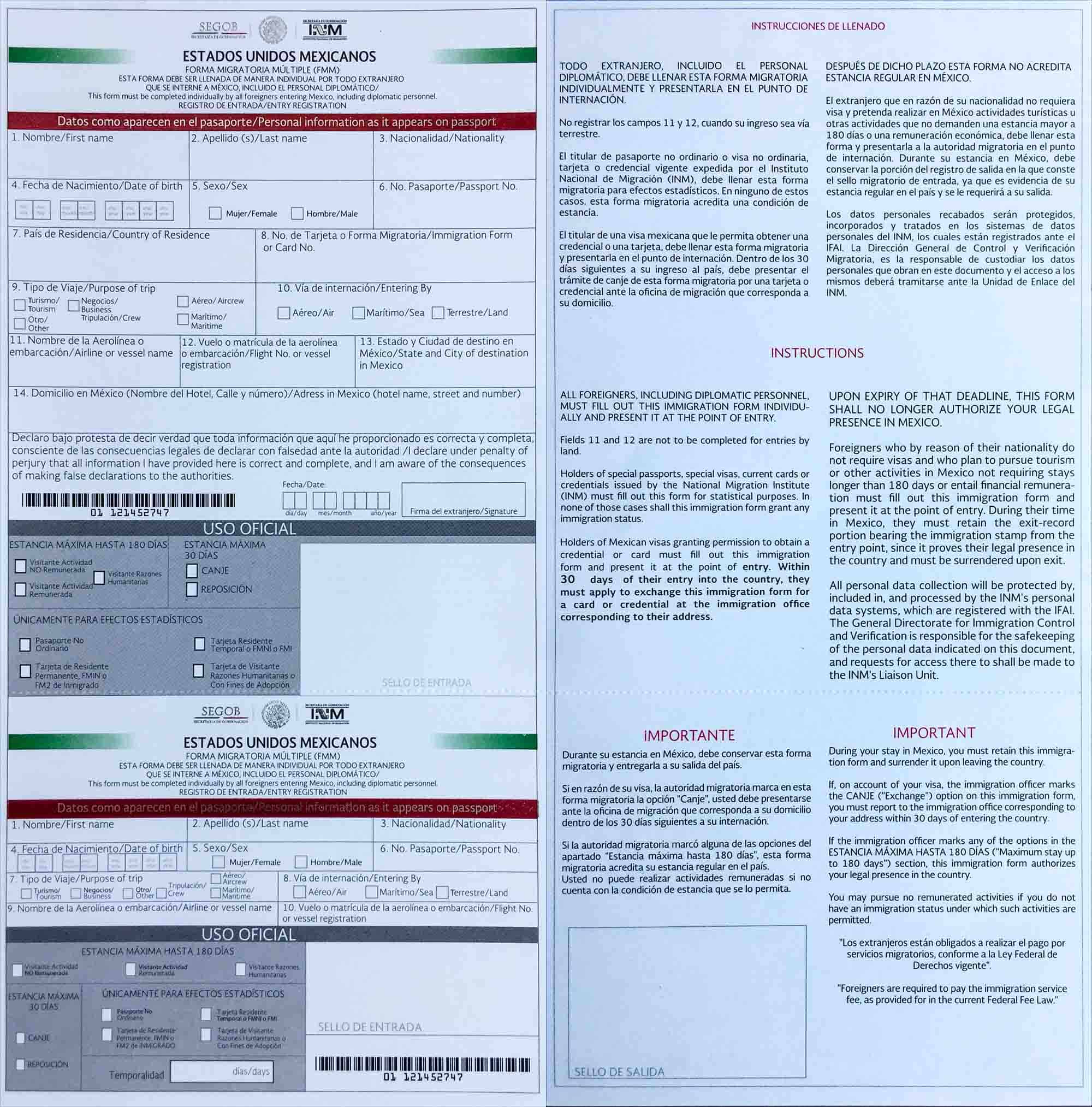 gov uk mexico travel requirements