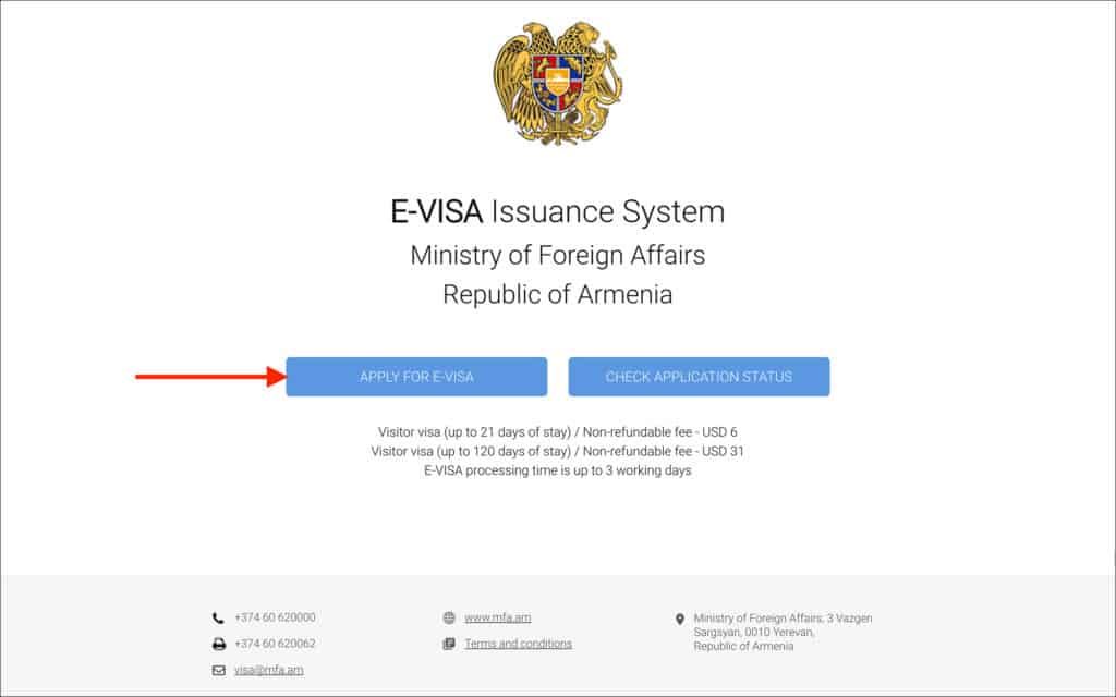 Armenia e-Visa Portal