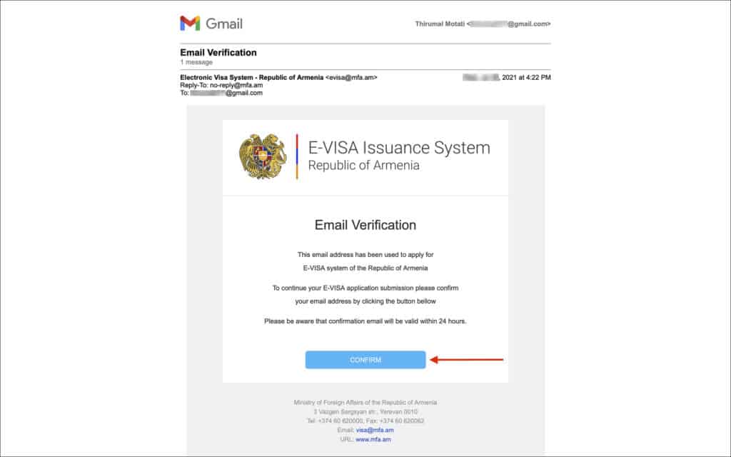 e-Visa Email Verification
