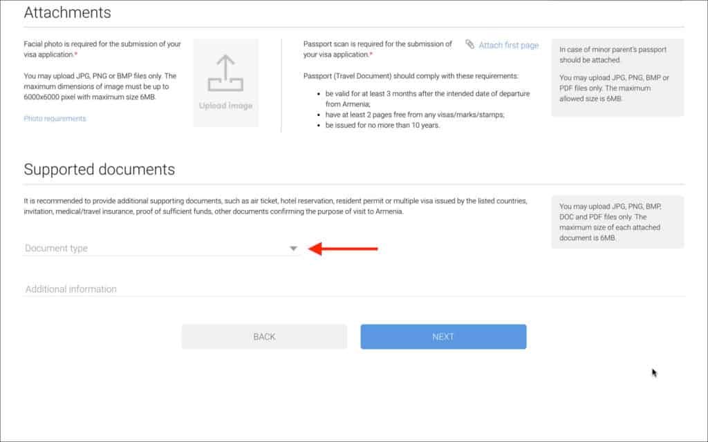 e-Visa Supported Documents