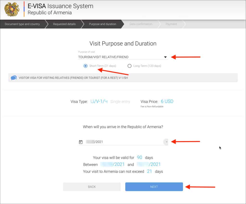 e-Visa Purpose and Duration