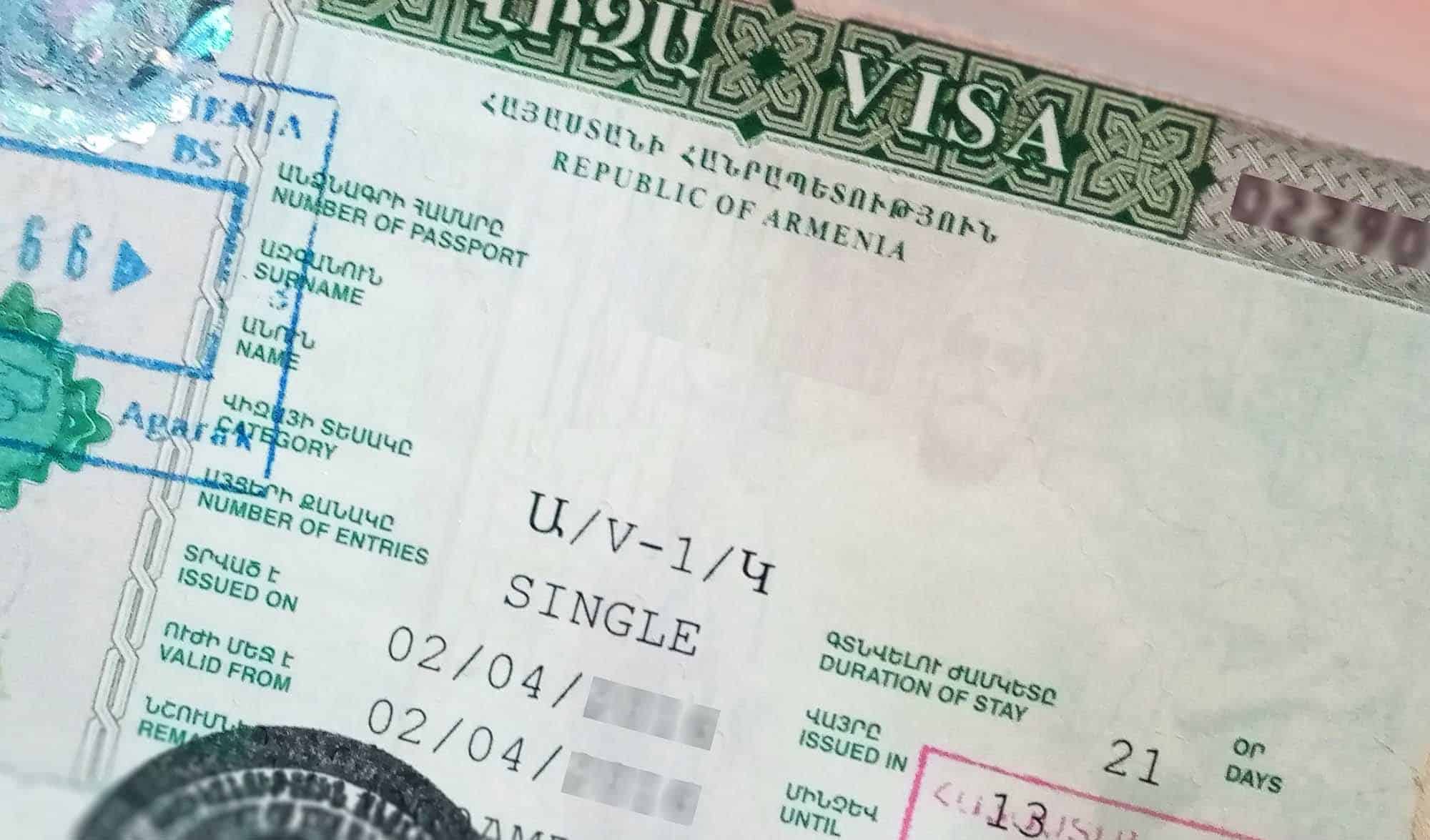 armenia tourist visa online application