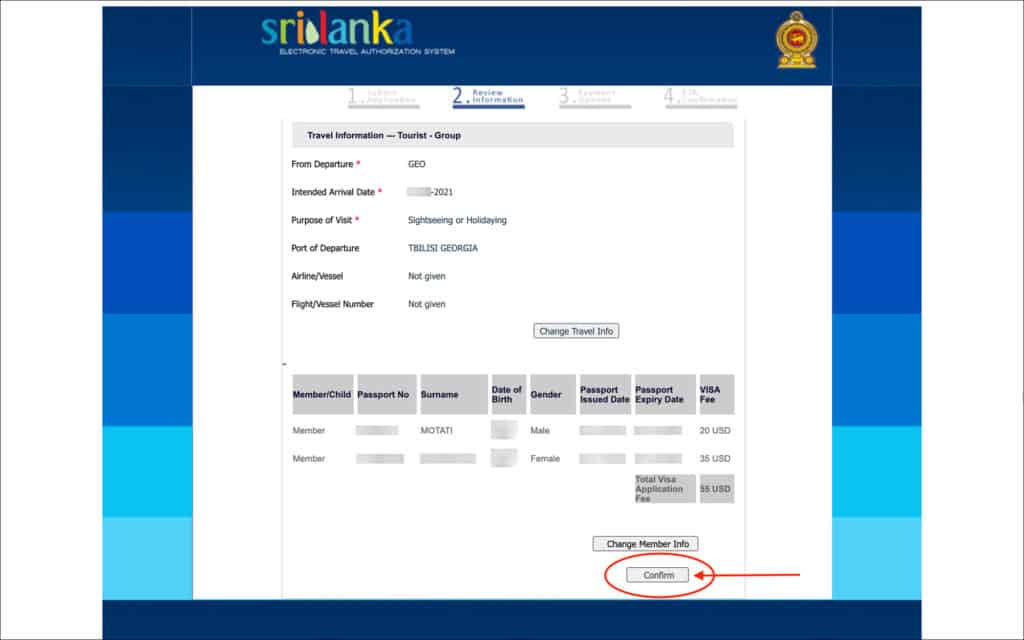 Sri Lanka ETA - Group - Review Information