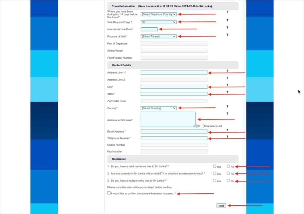 Sri Lanka ETA - Individual - Travel Information