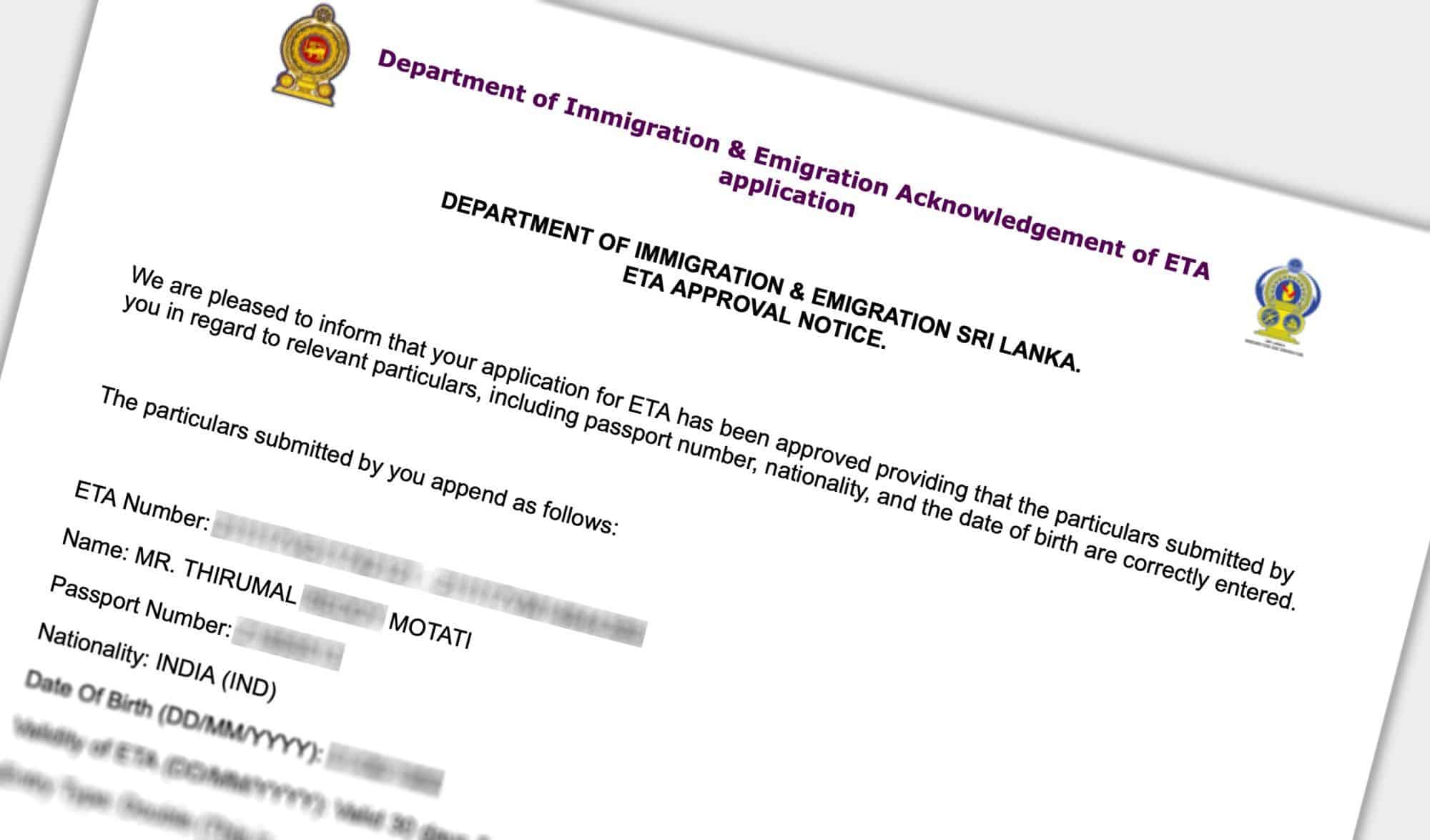 u.s. tourist visa requirements for sri lanka