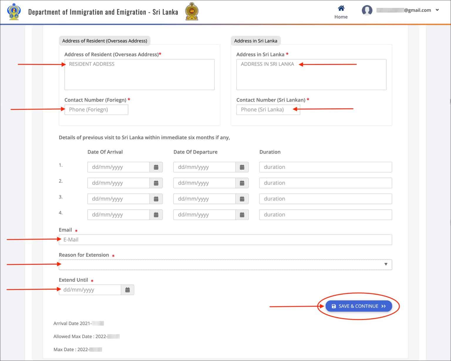 How to apply for sri lanka visa extension online a step by step guide