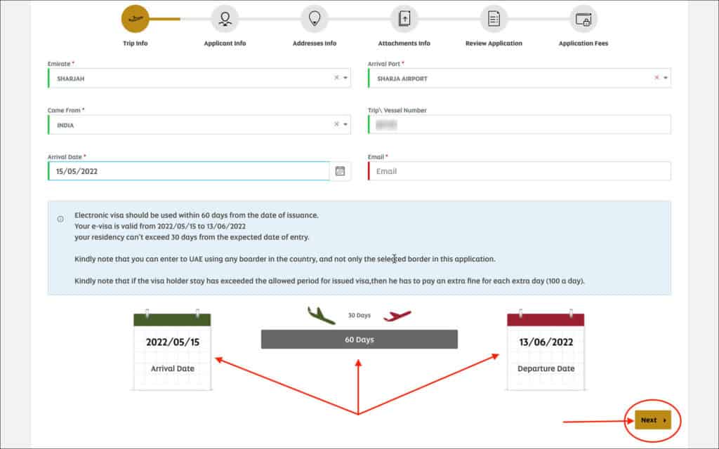 UAE or Dubai Visa Online - Visa Validity