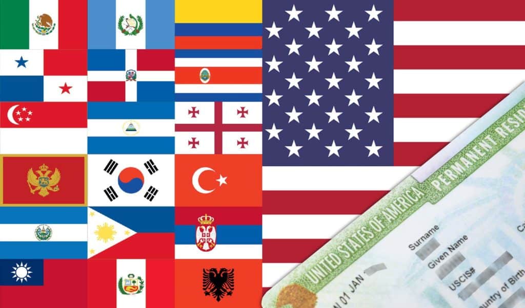VISA-FREE countries for US Green Card holders