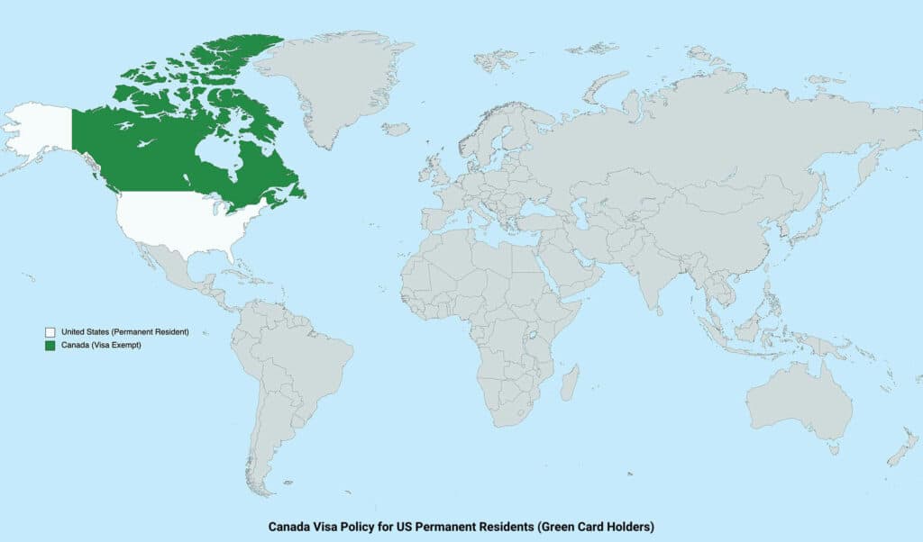 Canada visa policy for US permanent residents (green card holders)