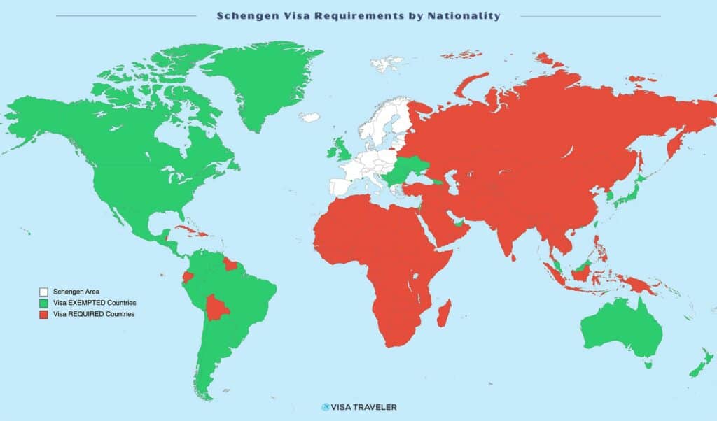 Schengen Visa Requirements by Nationality