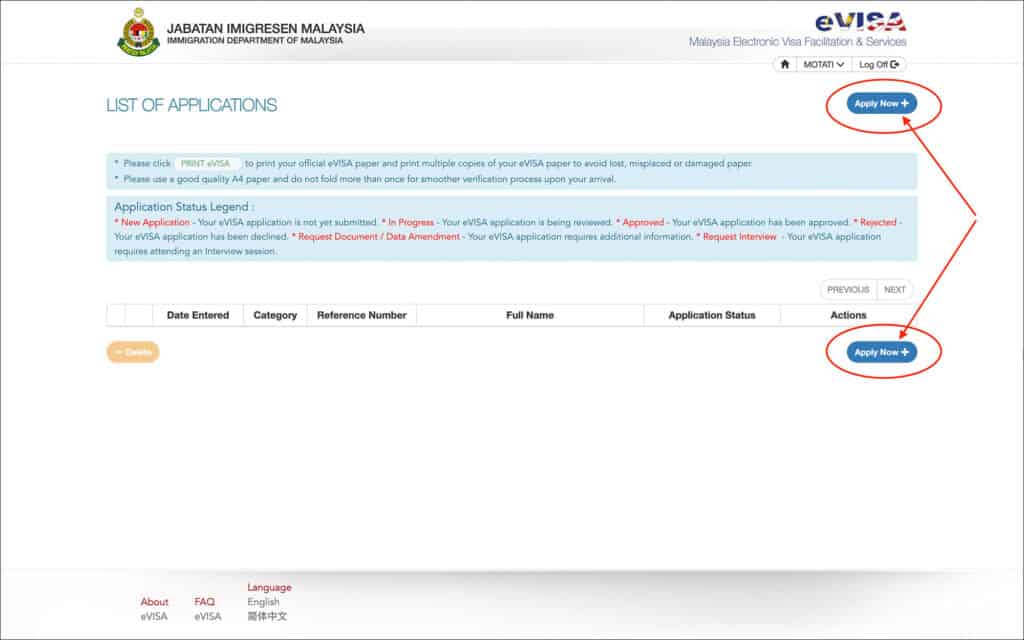 Malaysia eVisa Application - Apply Now