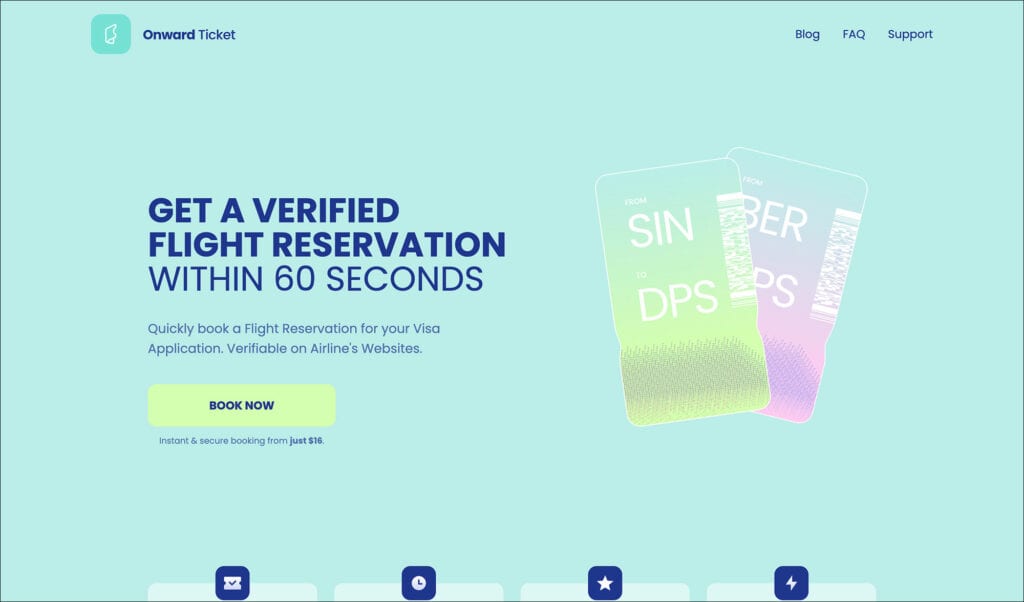 Onward Ticket Review: Review of onwardticket.com