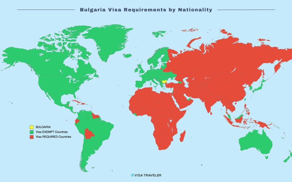 Bulgaria Visa Requirements by Nationality