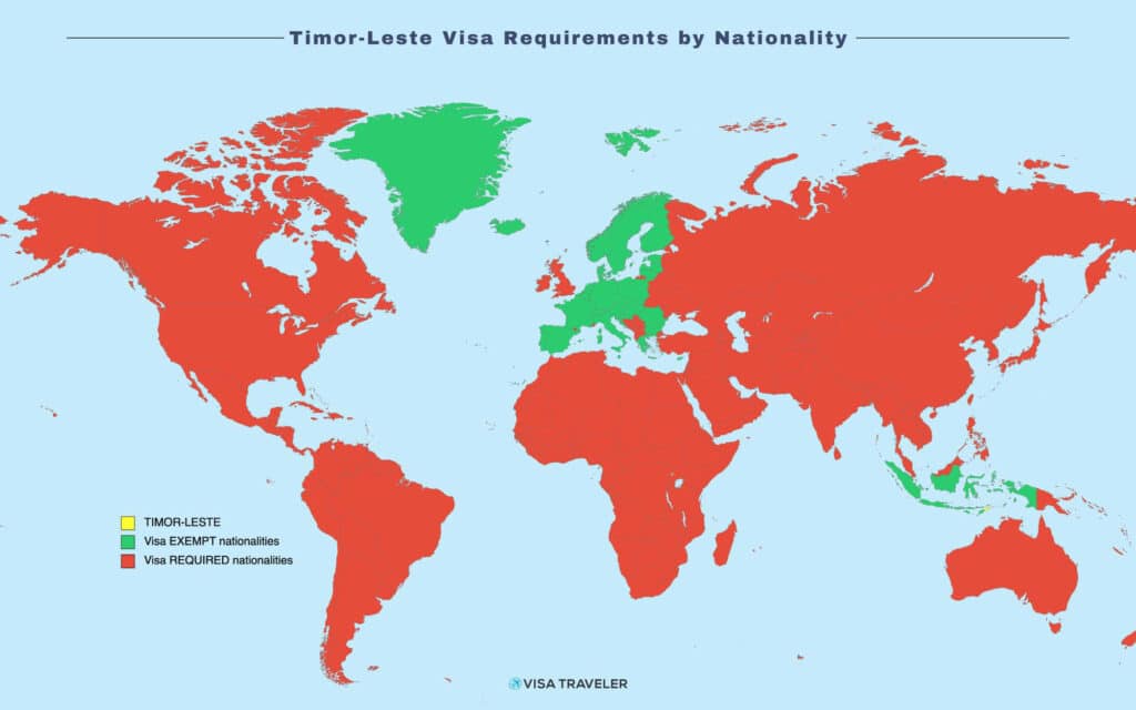Timor-Leste Visa Requirements by Nationality