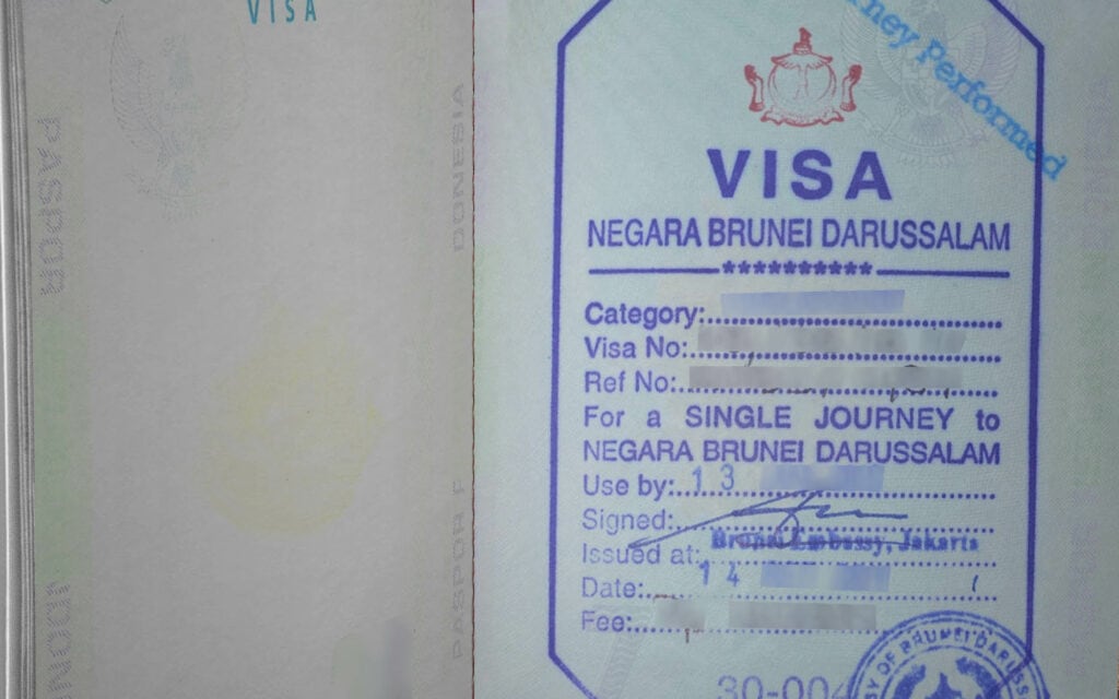 Brunei Visa Sample