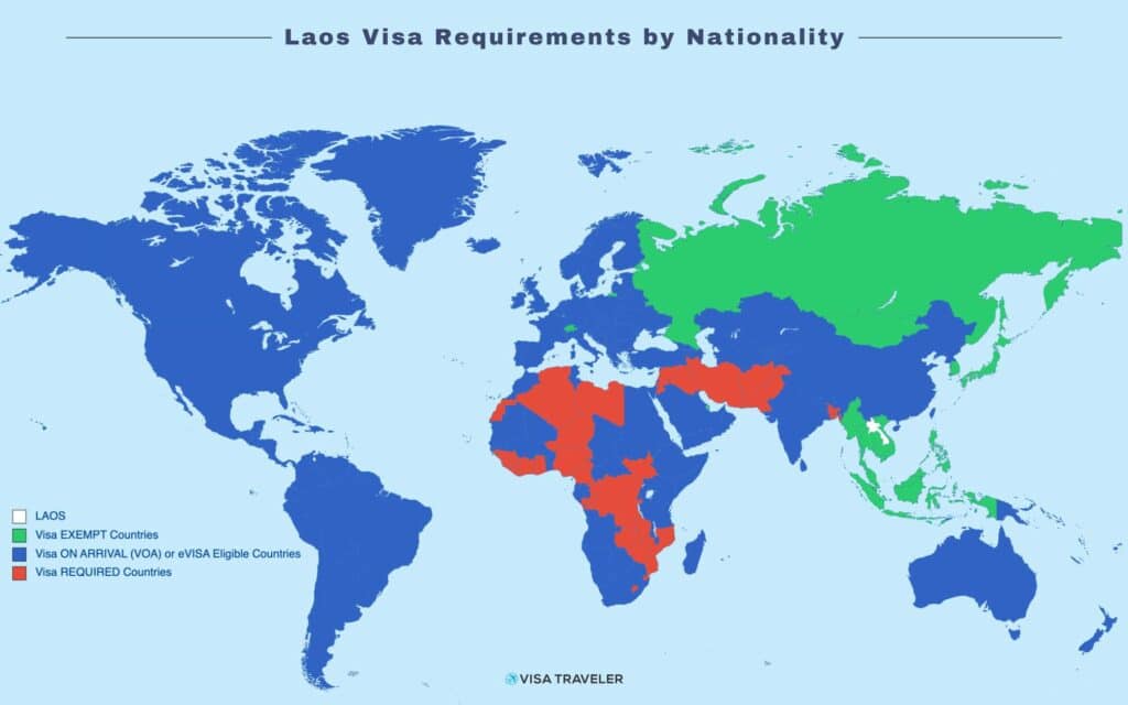 Laos Visa Requirements by Nationality