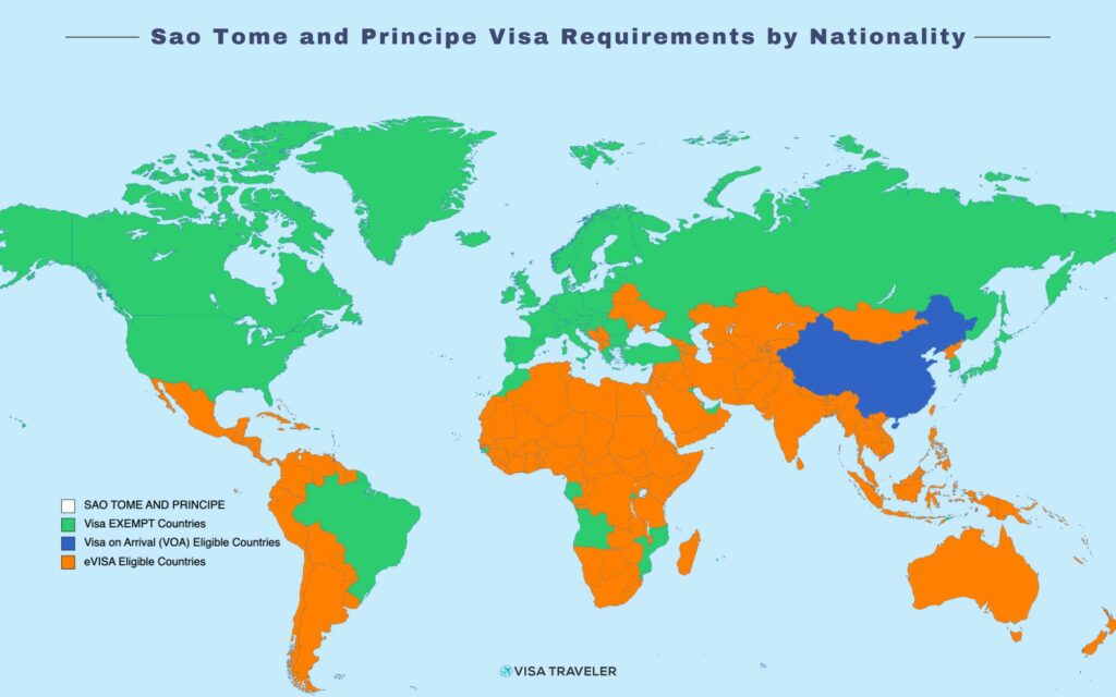 Sao Tome and Principe Visa Requirements by Nationality