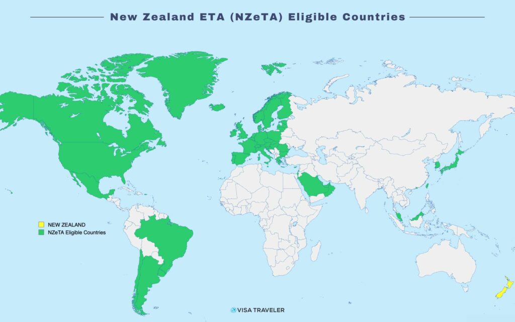 New Zealand Electronic Travel Authority (NZeTA) Eligible Countries