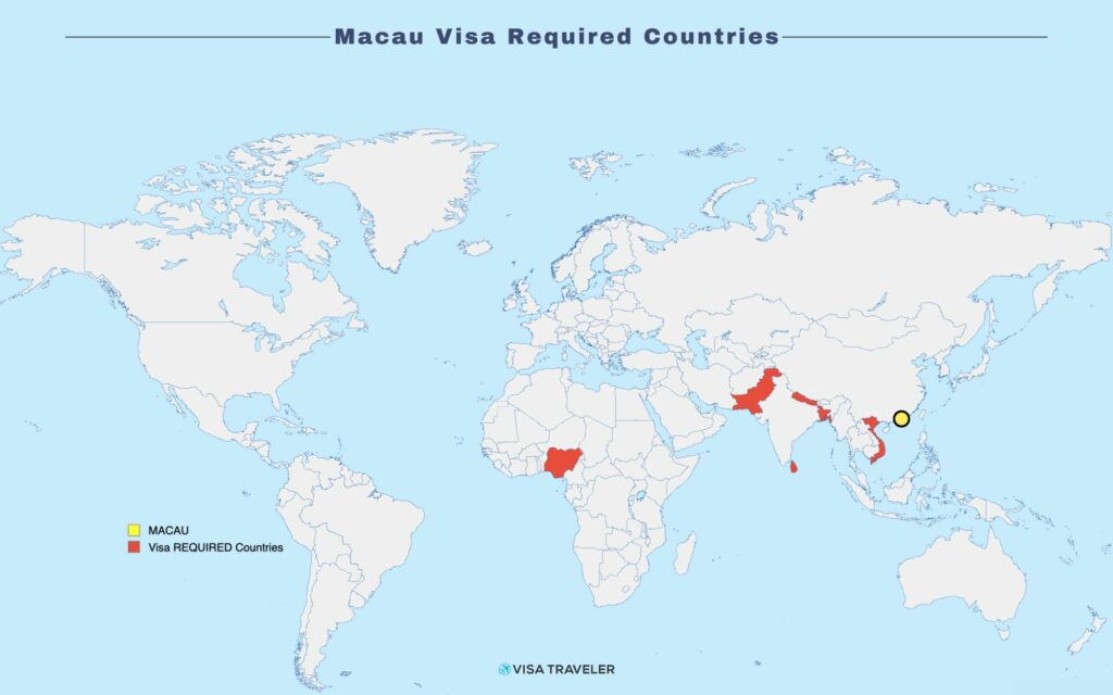 Macau Tourist Visa Required Countries