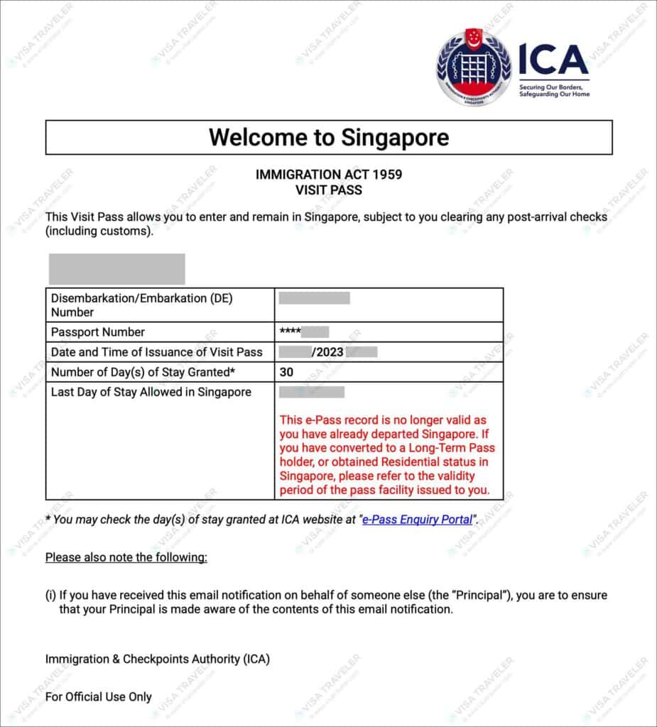 Singapore ePass Sample
