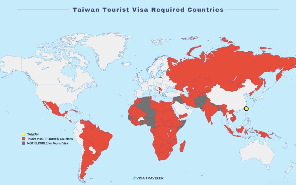 Taiwan Tourist Visa Required Countries