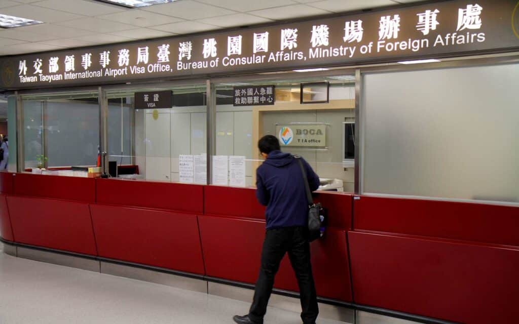 Taiwan Visa on Arrival at Taoyuan International Airport Visa Office