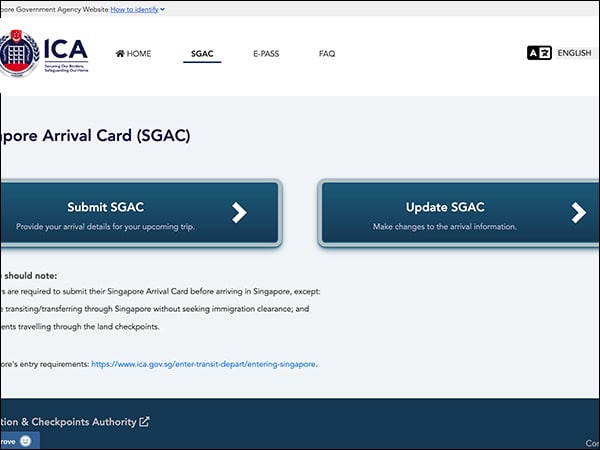 How to fill out Singapore Arrival Card (SG Arrival Card or SGAC)
