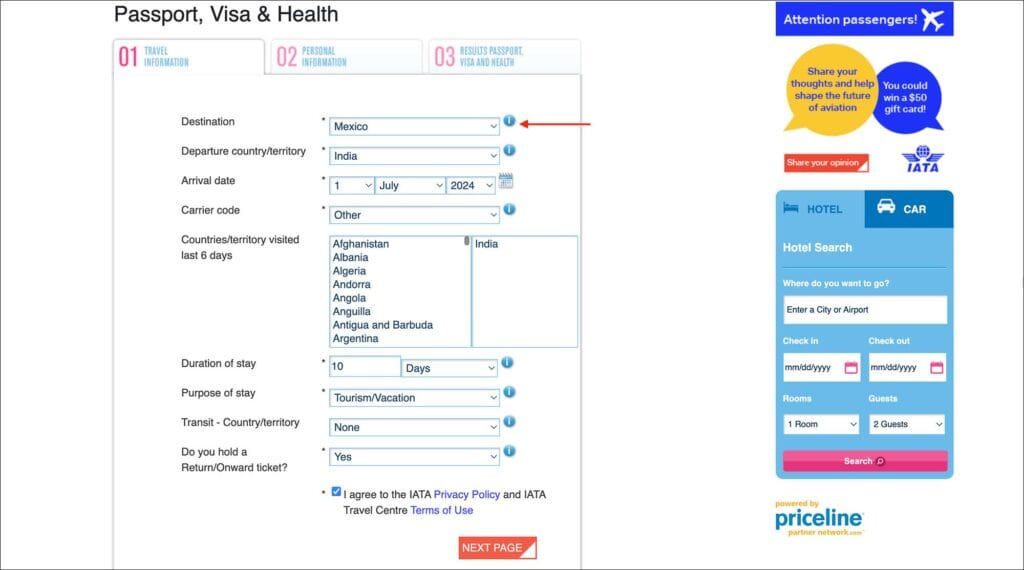 IATA Travel Centre - Mexico Visa Requirements Query