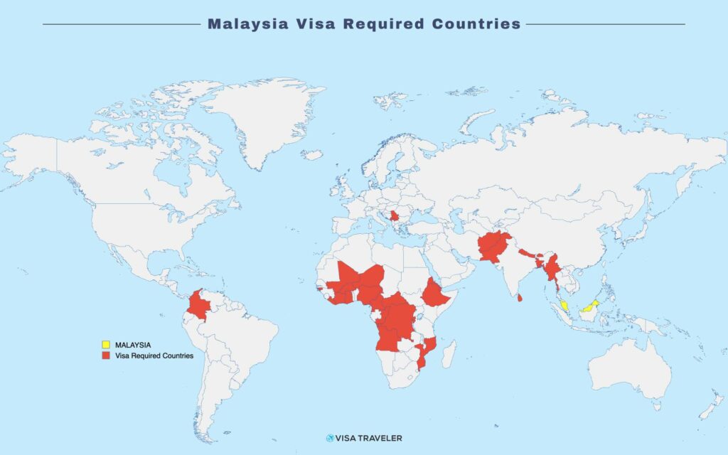 Malaysia Tourist Visa Required Countries