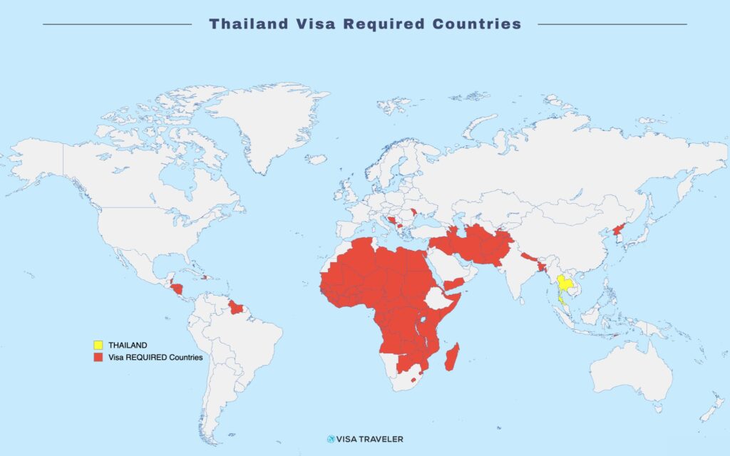 Thailand Tourist Visa Required Countries