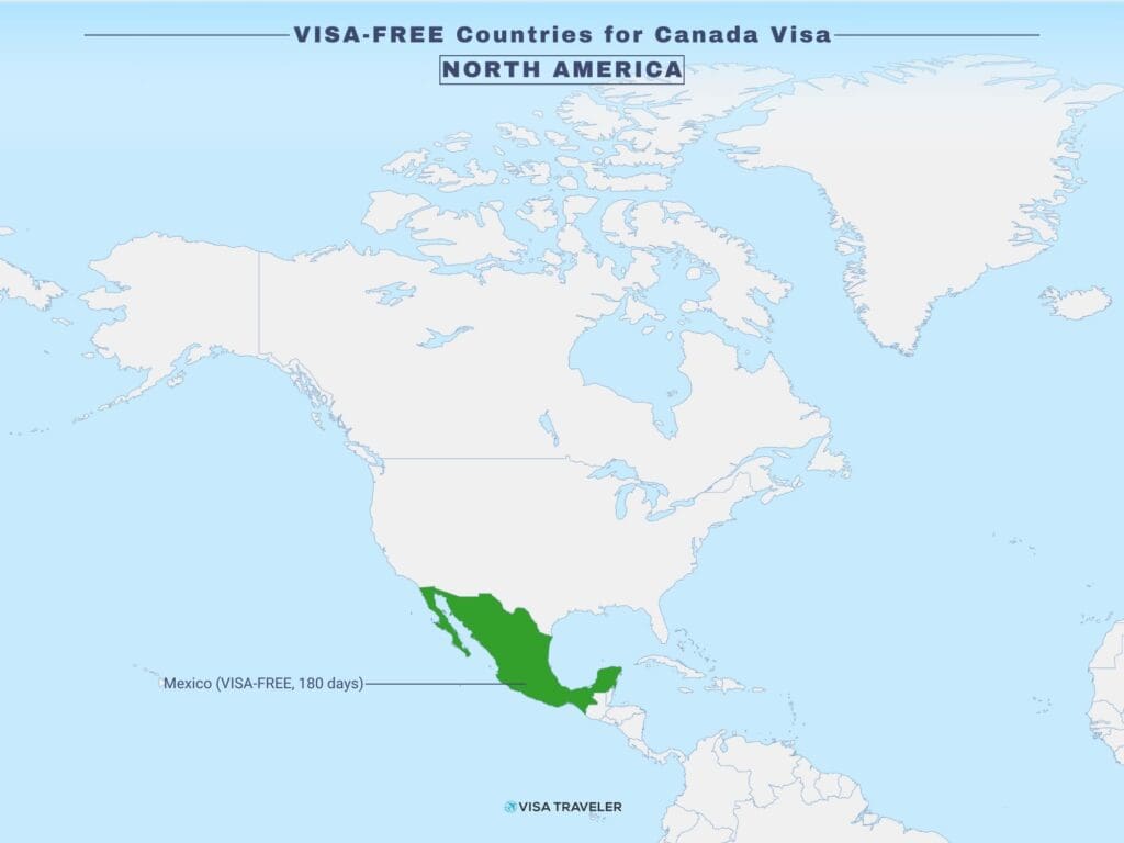 VISA-FREE Countries for Canada Visa Holders in North America