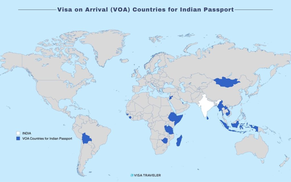 Visa on Arrival Countries for Indians