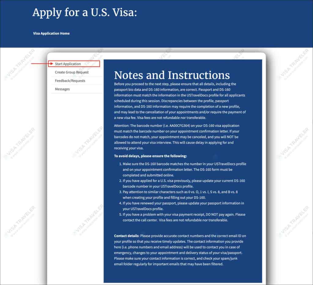 Schedule US visa appointment on US Visa Scheduling - Visa application home